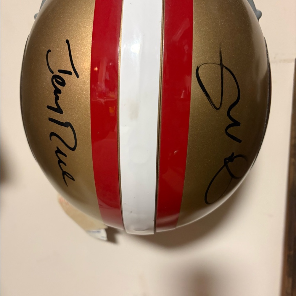 Full size authentic vsr4 Riddell 49ers Joe Montana and Jerry Rice signed helmet